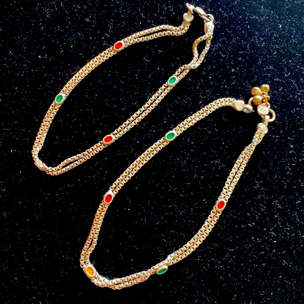 Pair of silver anklet’s from India.